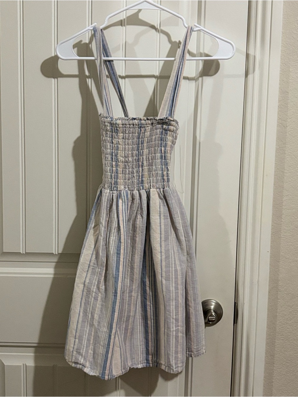 American Eagle Outfitters Striped Sundress in Blue & Cream